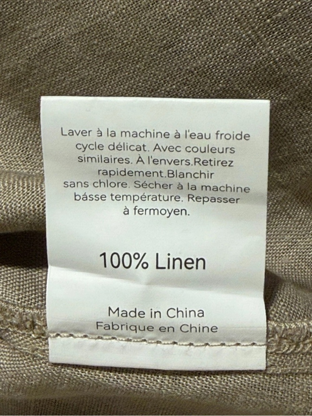 LINTICO 100% Linen Camisole Dress QEARL XL Beach Boho Coastal Minimalist Tan - Picture 15 of 15
